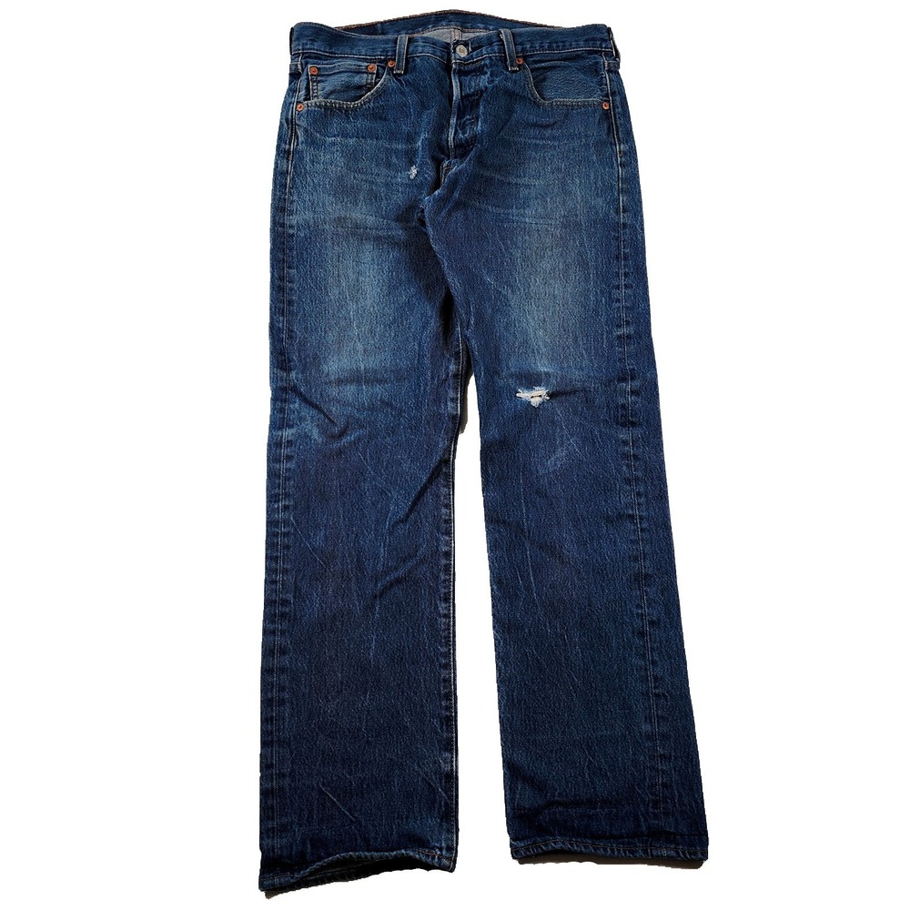 Levis 501 Jeans Mens 34x30 Straight Leg Bootcut Classic Normcore Denim Work